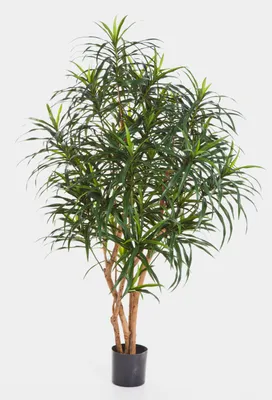 Produktbild von artplants.de Künstliche Dracaena Anita, 780 Blätter, grün, 120cm - Kunstbaum - Kunstpalme - Künstliche Pflanze