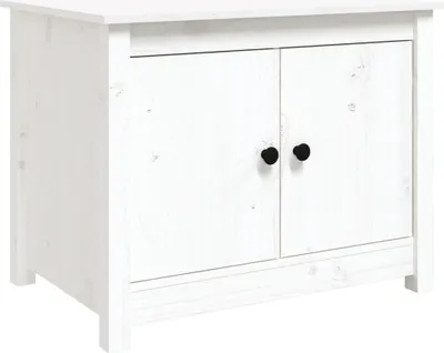 Produktbild von vidaXL Couchtisch Weiß 71x49x55 cm Massivholz Kiefer