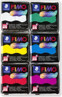 Obrázok produktu pre Staedtler FIMO 8043 C6-1, Modelárska hlina, Viacfarebný, Dospelý, 6 kusov, Chlapec / dievča, 6 farba/farieb