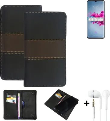 Produktbild von K-S-Trade Handyhülle + Kopfhörer kompatibel mit ZTE Axon 11 5G Schutzhülle Walletcase Bookstyle Tasche Schutz Case Hülle Wallet Cover Kunstleder