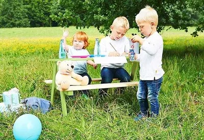 Produktbild von Famanu Kindertischset 90 x 79 x 50 cm - für 4 Kinder