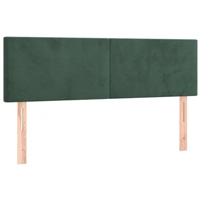 Imagen del producto de vidaXL Cabeceros de terciopelo, color verde oscuro, 144 x 5 x 78/88 cm