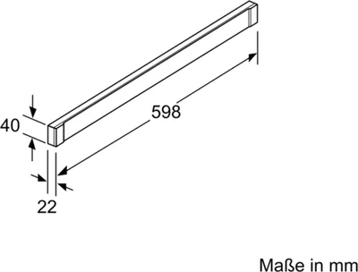 Produktbild von Neff Z54TH60D1, Lenker, Schwarz, Edelstahl, 598 mm, 40 mm, 1 Stück(e)