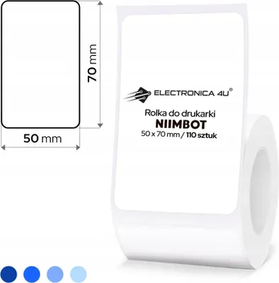 Image de NIIMBOT  NIIMBOT Etikettenrolle für Etikettendrucker weiß, 50,0 x 70,0 mm, 1 x 110 Etiketten