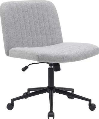 Produktbild von CLP Bürostuhl Kingman höhenverstellbar und drehbar | Farbe hellgrau Material Stoff
