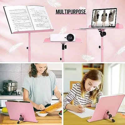 Produktbild von Musikständer höhenverstellbar und zusammenklappbar - 2-in-1 Tischständer