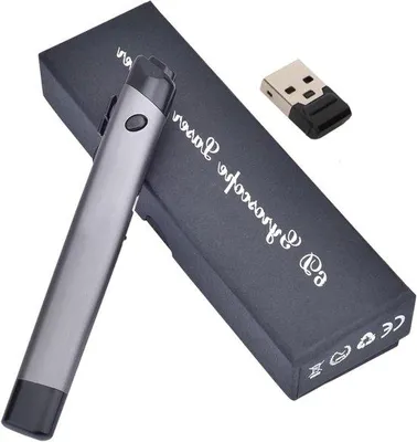 Image de Souris optique sans fil ergonomique avec fonction stylet - 1 200 DPI - Gris - Design compact