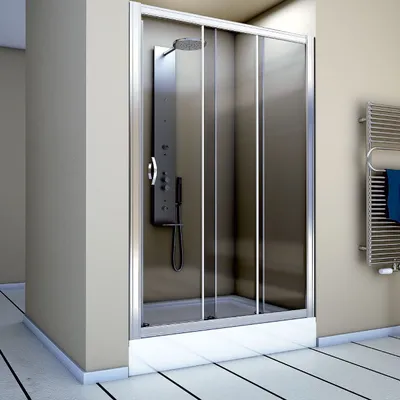 Produktbild von Nischendusche Duschtür 87cm bis 90 cm Schiebetür direkt ab Werk Kreabad