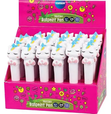 Immagine prodotto di Centrum unicorno biro squishy - 24 pezzi - divertimento colorato per la scrittura