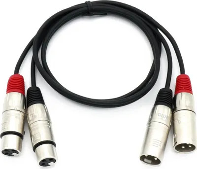 Immagine prodotto di 1 m di cavo audio doppio XLR maschio / XLR femmina