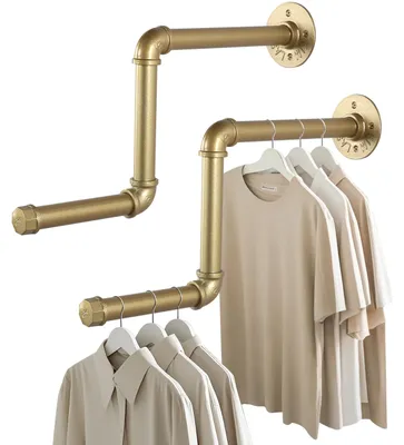 Immagine prodotto di Omgoods - Set di 2 appendiabiti da parete in stile industriale, realizzati in ferro