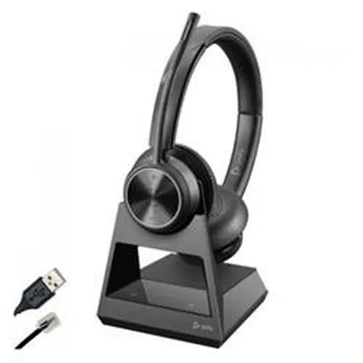 Zdjęcie produktu dla HP Poly Zestaw słuchawkowy Poly Savi 7320 Office Stereo DECT 1880–1900 MHz, Przewodowa, Połączenia/muzyka, 20 - 20000 Hz, 160 g, Zestaw słuchawkowy, Czarny