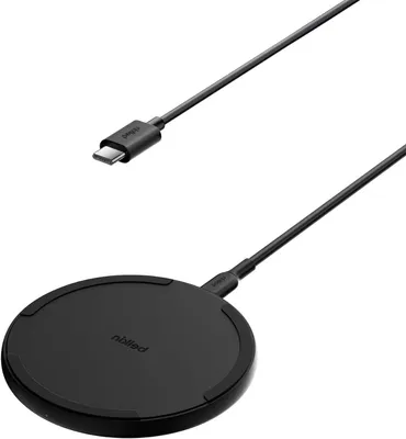 Image de Chargeur sans fil - Station de charge Qi - Charge rapide - Puissance jusqu'à 15W - Câble de 1,5 m - Noir