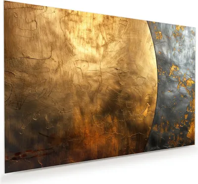 Produktbild von Glasbild 90x60cm in XXL für Wohnzimmer, Schlafzimmer Motiv Metallische Textur