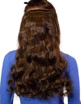 Obrázek produktu pro hair2heart Clip in Extensions Syntetické vlasy vlnité - Příčesek 130g Cognac-Hazelnut