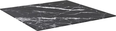 Produktbild von vidaXL Tischplatte Schwarz 60x60 cm 6 mm Hartglas in Marmoroptik
