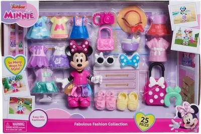 Produktbild von Puppen-Spielset, Disney Minnie Mouse Fashion Set, 15 cm Minnie Puppe, 25 Mode Accessoires