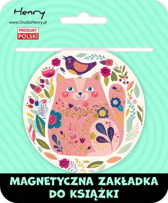 Zdjęcie produktu dla Zakładka magnetyczna kulka Kot różowy