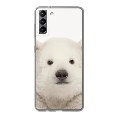 Produktbild von MuchoWow® Handyhülle Schutzhülle Hülle für Samsung Galaxy S21 Plus Eisbär - Tiere - Weiß - Kinder - Jungen - Mädchen Silikon Softcase Handy Hülle - Handy-Tasche
