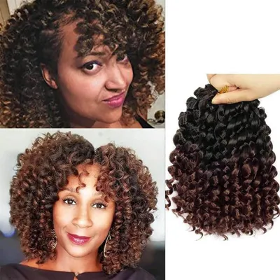 Productafbeelding van 6 gehaakte haaraccessoires voor vrouwen met krullen