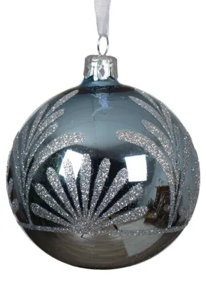 Productafbeelding van Kerstballen glas d8 cm ijsblauw Y Decoris