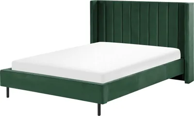 Produktbild von BELIANI Polsterbett Grün 140 x 200 cm Samtstoff  Mit Lattenrost Glamour Doppelbett Königsbett Ehebett Schlafzimmer Elegant Modern
