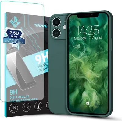 Produktbild von Hülle für Apple iPhone 11 mit 9H Displayglas Displayschutz Case Cover Bumper Smartphone Softgrip Schutzhülle Farbe: Grün