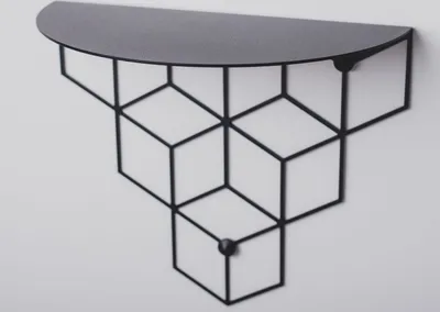 Produktbild von Wandkonsole aus Metall schwarz