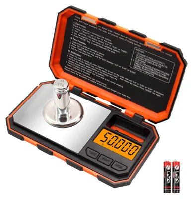 Milligrammwaage 50 g / 0,001 g, tragbar, LCD, Tara