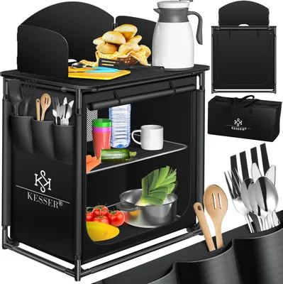 Produktbild von KESSER® Campingschrank, Campingküche mit Aluminiumgestell, inkl.Tragetasche , Kocherschrank für Camping , Campingmöbel , Outdoor