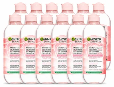Produktbild von 12 x Garnier SkinActive Mizellen-Reinigungswasser mit Rosenwasser 400 ml - Vorteilspackung - 12 Stücke