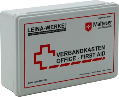 Produktbild von LEINA Betriebsverbandkasten Office Inhalt DIN 13157 weiß ohne Wandhalterung