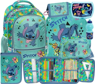 Produktbild von 7tlg Lilo und stitch Schulrucksack set Rucksack Schulranzen Federtasche Sportbeutel schultasche fur madchen