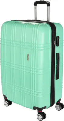 Produktbild von BRUBAKER Hartschalen Reisekoffer Bahamas - Erweiterbarer Rollkoffer mit Zahlenschloss, 4 Rollen und Teleskopgriff - XL Hartschalenkoffer, Mint