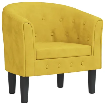 Image de Fauteuil jaune velours