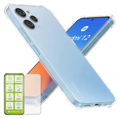 Immagine prodotto di Custodia in silicone antiurto per Xiaomi Redmi 12, custodia in vetro H9 per cellulare