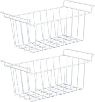 Produktbild von Famanu Aufbewahrungskörbe für Gefrierschrank und Kühlschrank - 2 Stück Organizer mit Griffen (39x20x20cm)