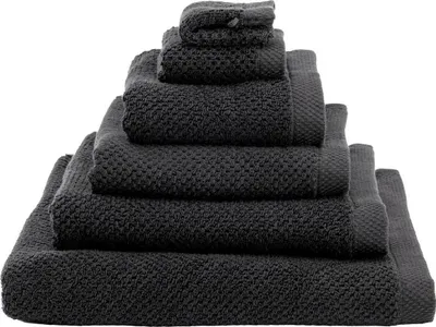 Produktbild von Heckett and Lane 1x VPE 3 st. Grant Waschhandschuhe 16/21 Night Black Waschhandschuhe 16x21 Night-Black Uni