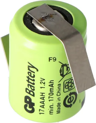 Produktbild von KAN 1/3AAA Micro 1,2 Volt 170mAh NiMH mit Lötfahne Z-Form