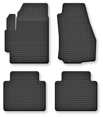 Image de Tapis de sol en caoutchouc pour FIat Croma II 2005-2011 (break) – 4 pièces, noirs, semi-universel, adapté