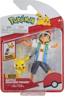 Produktbild von Jazwares PKW2473 - Pokémon - Battle Feature Figure - Ash & Pikachu