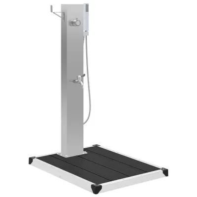 Immagine prodotto di vidaXL Doccia da giardino con elemento a pavimento in acciaio inossidabile WPC