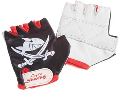 Zdjęcie produktu dla Bike Fashion Kinderhandschuhe Sharky Schwarz/Weiss/Rot Größe: 4