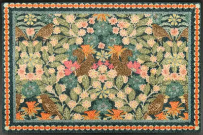 Produktbild von Kleen-Tex Fußmatte Waschbar Design Hygienisch Anti-Rutsch Garden Luxe Blau 50x75cm