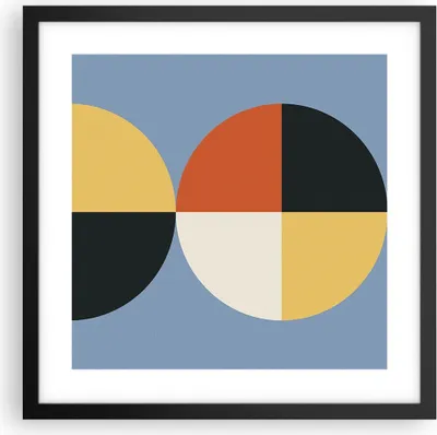 Produktbild von Gerahmtes Poster - Schwarzer Rahmen - Stück Geometrisch Rad - 40x40 cm - Wand Bild - Wanddeko - Wandbilder - Kunstposter - Wandposter - Bilderrahmen - Bilder - Kunstdruck - P2BAC40x40-4771