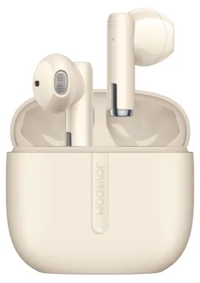 Image de Écouteurs intra-auriculaires sans fil Joyroom JPods True Wireless avec double microphone et réduction de bruit active - Beige
