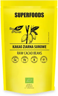 KAKAO ZIARNA SUROWE BIO 200 g - BIO PLANET SUPERFOODS