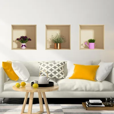 Produktbild von 3D-Aufkleber mit Frühlingsblumenmotiv, 30 x 90 cm