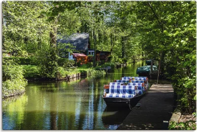 Produktbild von ARTland Leinwandbild Kahn im Spreewald in Lehde Größe: 30x20 cm