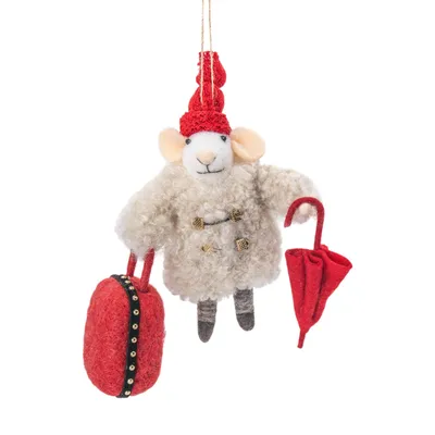 Produktbild von Reisende Maus Filz Weihnachthänger – Sass & Belle